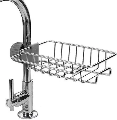 Immagine prodotto di Portaspugne magnetico 3 in 1 per lavello - 2 spugne - magnetico