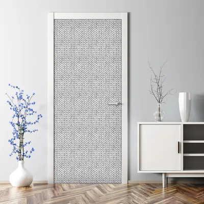 Produktbild von Dekorative Türtato Wandtattoo selbstklebend Klebefolie Türposter Fischgrätenmuster 85 x 200 cm