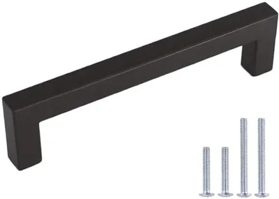 Möbelgriffe 15 Stück, 160 mm, Edelstahl, Vintage, quadratisch
