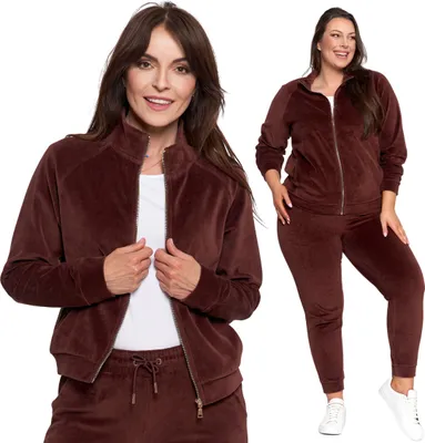 Produktbild von Damen-Velours-Sweatshirt Moraj Glatt Ohne Kapuze Bequem Xxl