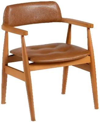Obrázek produktu pro Moderní designová židle s dřevěným rámem a čalouněným sedákem