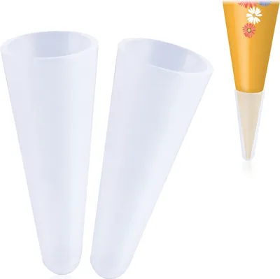 Produktbild von com-four® 2x Schultüten Spitzenschutz aus Kunststoff - runde Schultüten-Spitze