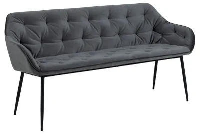 Produktbild von Brooke Esszimmerstuhl ,Sofabank grau Velour.
