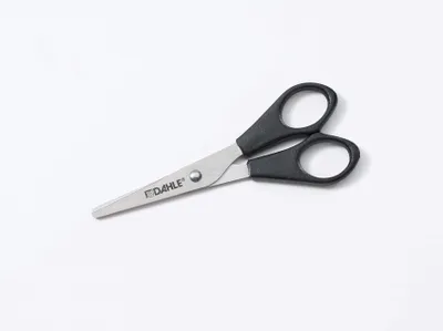 Image de Ciseaux à papier DAHLE 13 cm, droitier, manche ergonomique en plastique noir, lame en acier inoxydable