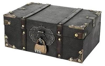 Zdjęcie produktu dla Skrzynia drewniana vintage na skarby drewno 24X17X10 cm