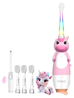 Imagen del producto de Cepillo de dientes eléctrico, diseño resistente al agua, función de temporizador, color rosa