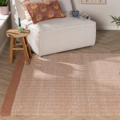 Produktbild von Volero - Wollteppich - Zula Terracotta - 230x330cm - Wohnzimmer, Schlafzimmer - Ländlich, Retro