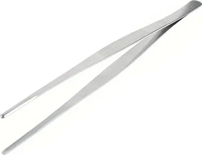 Produktbild von Küchenpinzette zum Kochen, feine Zähne, Küchenpinzette mit langem Griff, Lebensmittelpinzette aus Edelstahl, Kochpinzette für Grill, Nudelsalat
