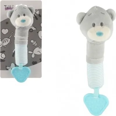 Immagine prodotto di Giocattolo sonoro orsacchiotto grigio 17 cm - Tulilo
