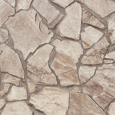 Produktbild von A.S. Creation | Bricks & Stones | 389343 | Vliestapete | Steinoptik | 0.53 x 10.05 m | Braun | Wohnzimmer | Flur | Büro