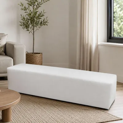 Immagine prodotto di Talamo Italia Pouf Apecchio 40x180x42h cm Bianco, Bianco Forma Rettangolare  Italy