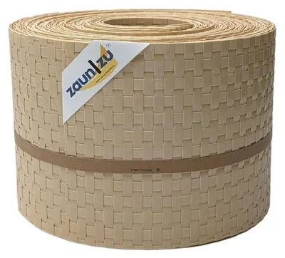 Produktbild von Sichtschutzstreifen zaun|zu RATTAN 10x Einzelstreifen 2,55m für Doppelstabzaun Beige 10x 2,55m
