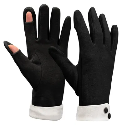 Produktbild von Damen Winterhandschuhe Touchscreen Thermo Warm Schwarz Einheitsgröße