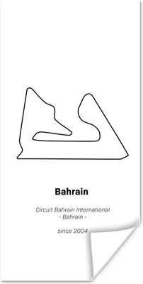 Produktbild von MuchoWow® Poster Formel 1 - Bahrain - Rennstrecke 20x40 cm - Plakat - Foto