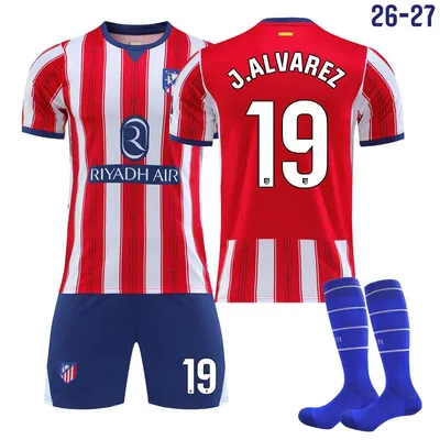 Produktbild von #19 J.ALVAREZ Atletico Madrid home game,26-27 football jersey for Kids and Adults SIZE:M