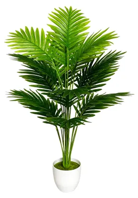 Produktbild von Künstliche Pflanze im Topf - Kunstpalme für Wohnräume, Büro und als Geschenk (80 cm hoch)