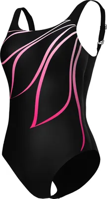 Produktbild von arena Giorgia Squared Badeanzug für Damen mit C-Cup, Farbe:Schwarz, Größe:44