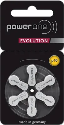 Produktbild von Varta Power One EVOLUTION Gr. 10 Hörgerätebatterien 1,45 V 6er Blister PR70 Gelb p10