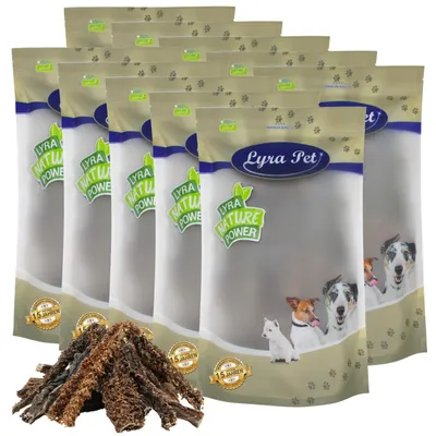 Produktbild von Hundesnack Lammpansen 10 kg, ca. 6-12 cm, 100% rein, schonend luftgetrocknet, fettarm, leicht verdaulich, zahnreinigend, für Allergiker