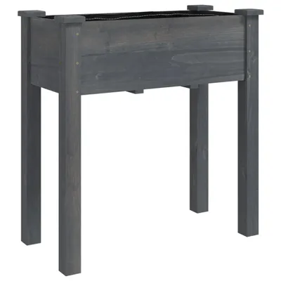 Obrázek produktu pro Truhlík s vložkou šedý 71 x 37 x 76 cm masivní jedlové dřevo