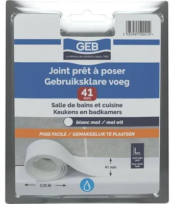 Immagine prodotto di Rotolo di moquette pronto da posare - GEB - 41 mm x 3,35 m - Bianco