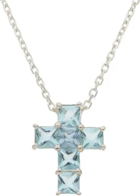 Produktbild von JuwelmaLux Kreuz Collier 925/000 Sterling Silber mit synth. Zirkonia JL30-05-3637 44 cm
