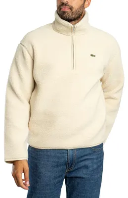 Produktbild von Lacoste Sweatshirt mit halbem Reißverschluss, Beige XL