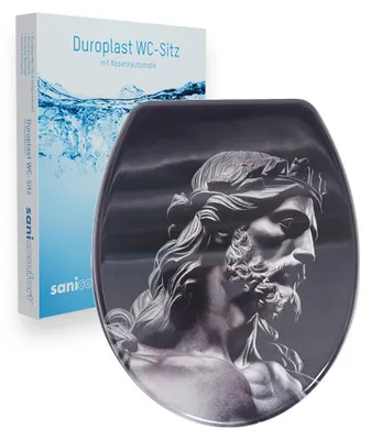 Produktbild von sanicomfort WC-Sitz, Duroplast, mit Absenkautomatik, Toilettensitz passend für alle handelsüblichen WC-Becken (Divine)
