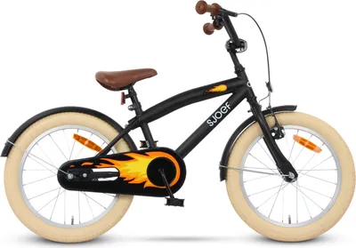 Produktbild von SJOEF Cruise Kinderfahrrad 18 Zoll | Ab 5-7 Jahren | Kinder Fahrrad für Jungen / Jugend | Kleidergröße von 110 bis 123 cm | inklusive Seitenständer - Matt Schwarz