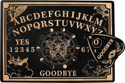 Produktbild von Ouija-Brett aus Holz ca. 30 x 22 x 0,3 cm mit Buchstaben und Zahlen
