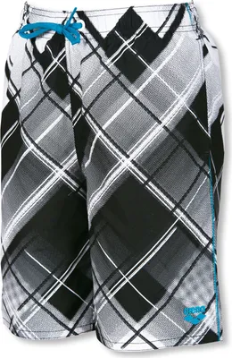 Produktbild von Arena PRINTED CHECK JR LONG BERMUDA BLACK,TURQUOISE 128