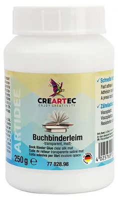 Produktbild von CREARTEC Buchbinderleim Matt - Inhalt 250g - zum Scrapbooking, Lumbecken, als Fotokleber und mehr - 7782898