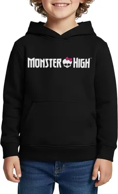 Produktbild von Spreadshirt Monster High™ Offizielles Logo Mit Totenkopf Kinder Premium Hoodie, 134/140 (8 Jahre), Schwarz