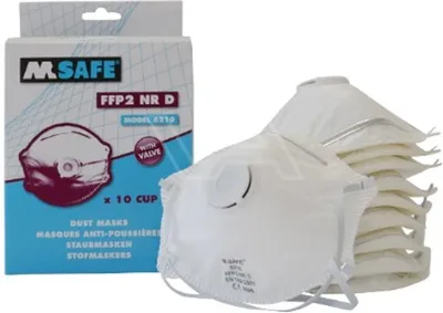 Image de 1 masque de protection buccale contre les poussières fines FFP2 avec valve d'expiration Masque de protection respiratoire