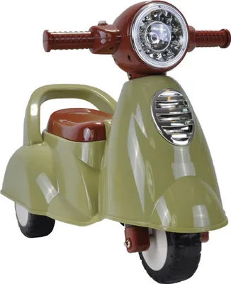 Produktbild von Bandits & Angels Retro-Scooter ab 1 Jahr für Jungen und Mädchen Grün – Roller mit Hupe – Für drinnen und draußen – Mit Stauraum