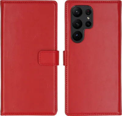 Produktbild von Selencia Echtleder Klapphülle Samsung Galaxy S23 Ultra - Rot