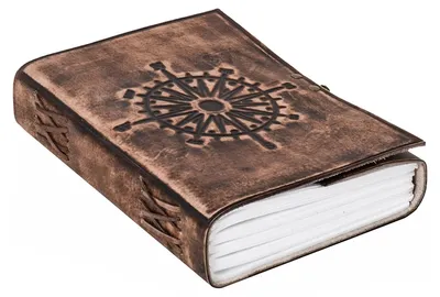 Image de Cahier en cuir marron format A5 avec des fonctionnalités pratiques