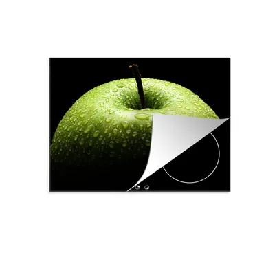 Produktbild von KitchenYeah© Herdabdeckplatte Obst - Apfel - Tropfen , 75x52cm, Küche Deko, Glaskeramikkochfeld Herdabdeckung, Abdeckplatte fùr Kochfeld