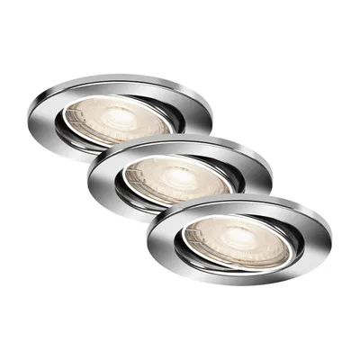 Produktbild von Briloner LED 3er Set Chrom dimmbar Einbaulampen