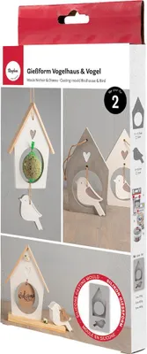 Produktbild von Silikongießform Vogelhaus + Vogel