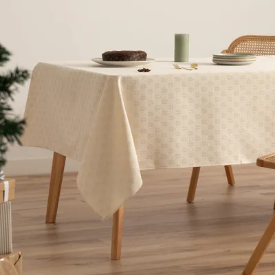 Jacquard-Tischdecke mit Gold-Lurex, 140x200 cm, Weihnachten