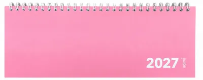 Produktbild von 2027 ADINA Tischquerkalender 1W2S pink Kartondeckel 30x10cm