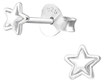 Produktbild von Kinderohrstecker: Kinder Ohrringe Silber 925 „Stern“