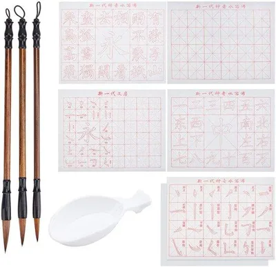 Produktbild von Kalligrafieset aus Holz - 10 Stifte - chinesische Kalligrafiekreiden