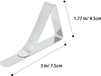Produktbild von 12 Stück Tafelkleidklemmen aus Edelstahl für Tischdeckenfestmachen
