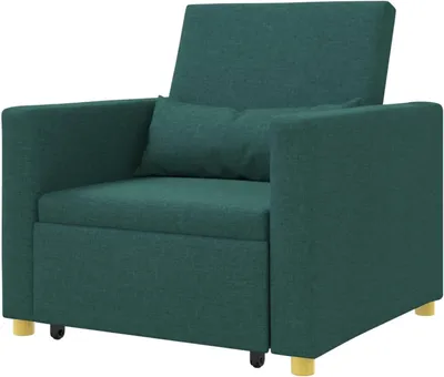 Obrázek produktu pro Křeslo - Pohodlné křeslo - Křeslo do obývacího pokoje - Křeslo s kolečky - Tmavě zelené - Ergonomický design - Čtyři kolečka