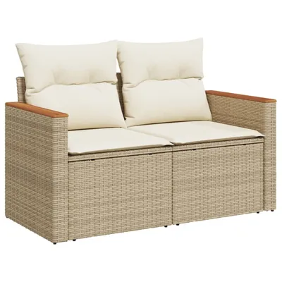 Zdjęcie produktu dla VidaXL 366082, 2 siedz., Kremowy, 110 kg, 1240 mm, 620 mm, 690 mm