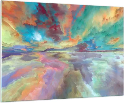 Produktbild von Bilder auf glas - Abstraktion modern - 100x70cm - Glasbilder - Wandbilder - Kunstdruck - zum Aufhängen bereit - Wanddekoration aus Glas - Glas Bilder - Wandbild auf Glas - Einteilig - GAA100x70-4027
