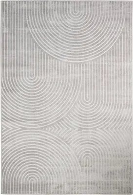 Image de Tapis de salon et de chambre à coucher en viscose avec motif abstrait OLAN