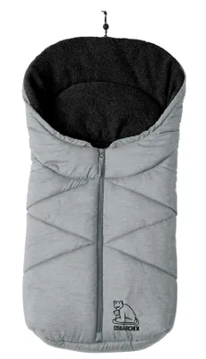 Produktbild von Heitmann Felle Fußsack,Serie "Eisbärchen" Farbe: Schwarz/Hellgrau 7963SG